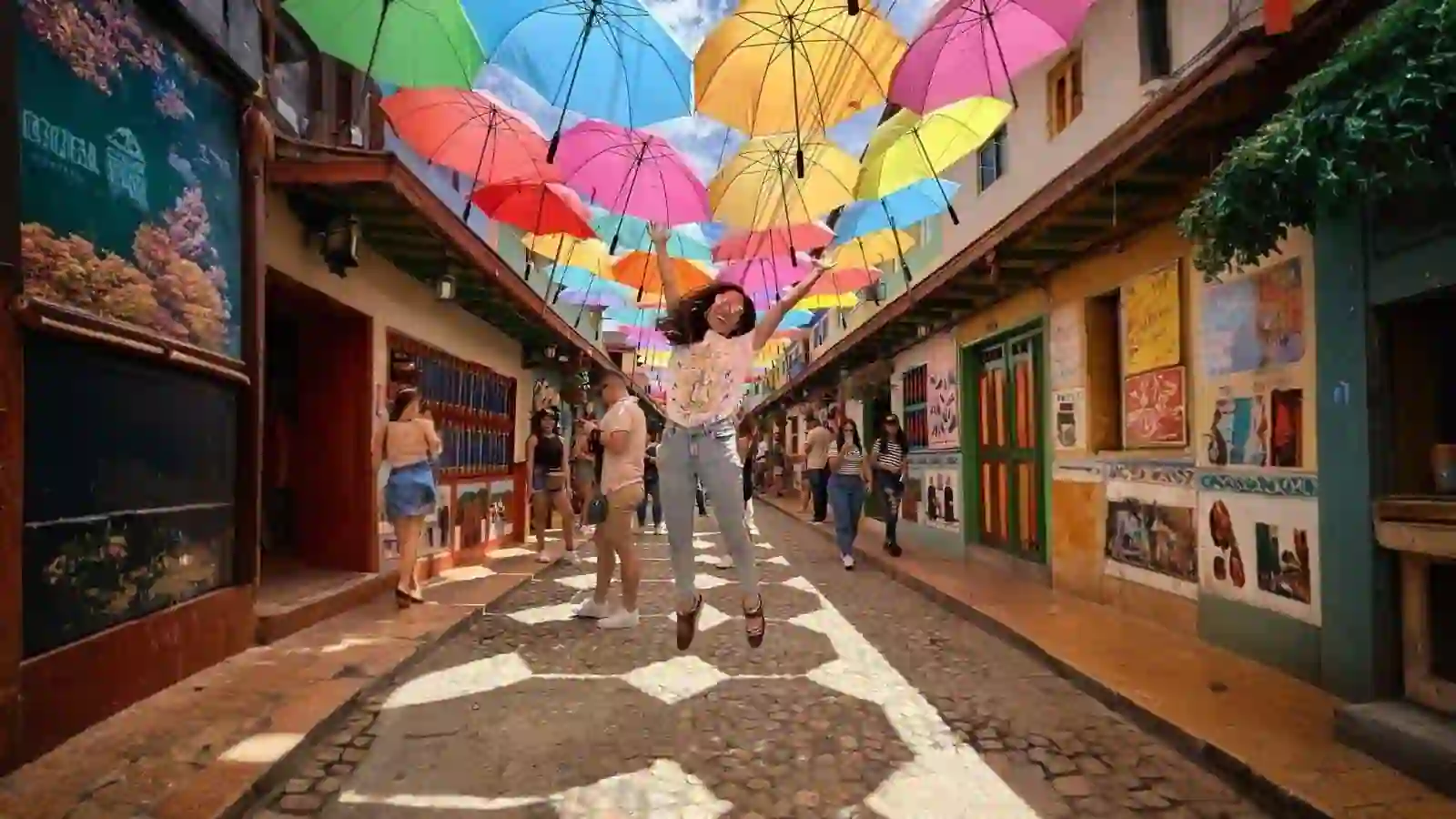 Colorful historic streets of Cartagena, Colombia - Popular tourist destination